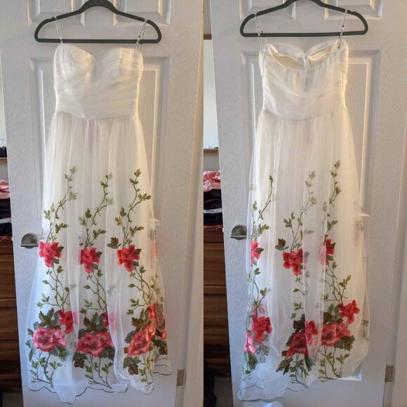 Size 2 Embroidered Floral Tulle Dress - Picture 3 of 11